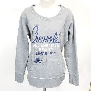 Chevrolet Hoodie Logo Sweatshirt Top All American